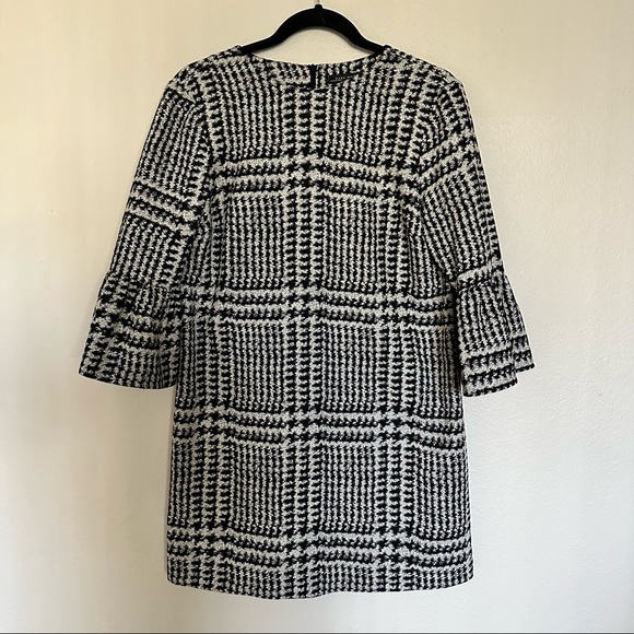 Zara Mini Dress Houndstooth Pattern Sz M - Picture 2 of 4